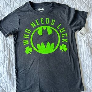 DC Batman Charcoal and Neon Green Kids T-Shirt